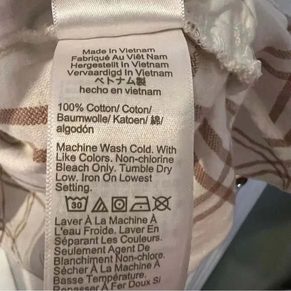 J Crew Shacket Cream and Brown Plaid Flannel with Pockets! Womens Size 2XL EUC - Picture 6 of 7